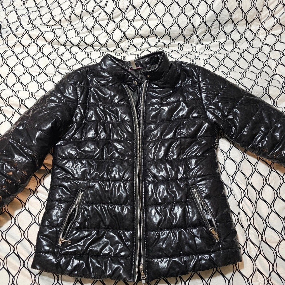 Shiny Black Puffer Jacket